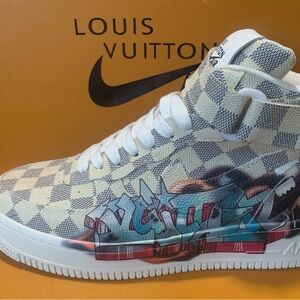 Louis Vuitton Graffiti Air Force 1 Mid Virgil Abloh-Graffiti